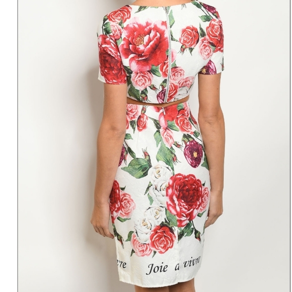 "Joie de Vivre" 💐 Floral Skirt & Crop Top Set - Picture 2 of 8